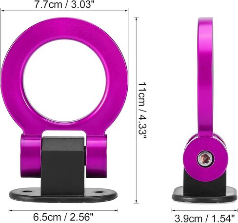 X AUTOHAUX 2 Set Universal Red Ring Shaped Car Tow Hook Decor Bumper Trailer Sticker Adorn in Saudi Arabia