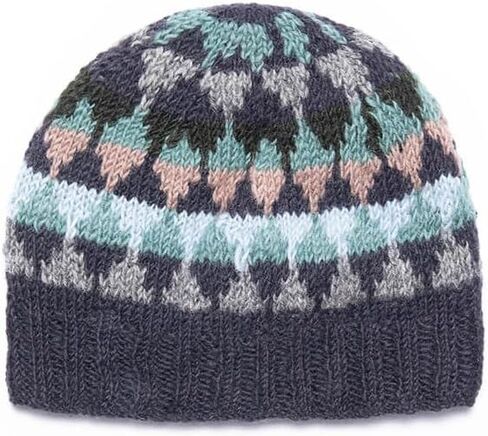 Feelgoodz Women's Jaya Geometric Patterned Wool Handknit Winter Caps in Kuwait