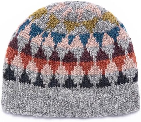 Feelgoodz Women's Jaya Geometric Patterned Wool Handknit Winter Caps in Kuwait