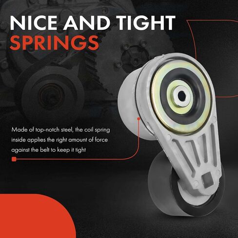 A-Premium Belt Tensioner Assembly with Pulley Compatible with Blue Bird TC2000 & Freightliner Classic & International Harvester 2554 & Kenworth T300 & Peterbilt 320 & Sterling Truck Acterra in Saudi Arabia