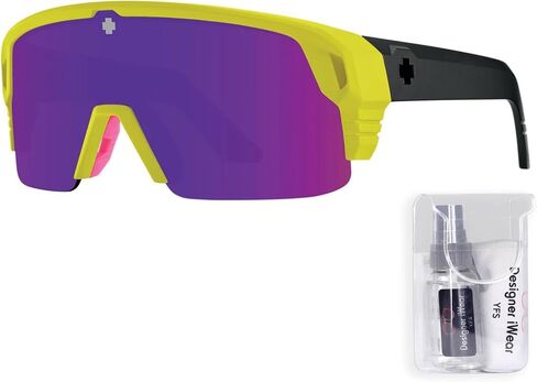 نظارة شمسية SPY Monolith 5050 مقاس 62 مم بإطار أسطواني للرجال + حزمة مع مجموعة نظارات مجانية من Designer iWear in Kuwait