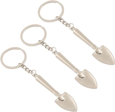 GSHLLO 3 قطعة مجرفة معدنية Keyrings قلادة صغيرة ملعقة سبيكة سلاسل المفاتيح الزخرفية المجرف مفتاح سلسلة الموجودة في قاعدة المفتاح حقيبة العرافة قلادة in Saudi Arabia