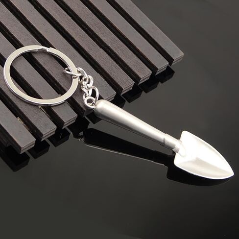 GSHLLO 3 قطعة مجرفة معدنية Keyrings قلادة صغيرة ملعقة سبيكة سلاسل المفاتيح الزخرفية المجرف مفتاح سلسلة الموجودة في قاعدة المفتاح حقيبة العرافة قلادة in Saudi Arabia