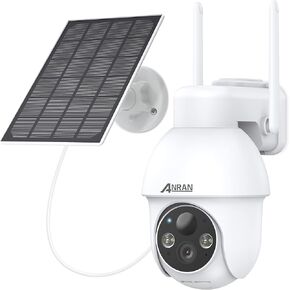 2K Security Camera Outdoor-Solar Security Cameras Wireless Outdoor with 360° View, Smart Siren, Spotlights, 3MP Color Night Vision, AI Human Detection, 2-Way Talk, Compatible with Alexa, Q3
