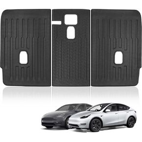 3Pcs Rear Back Seat Protector for Tesla Model Y 2020 to 2024, TPE Second Row Seats Back Cover, Waterproof Backrest Mats Accessories