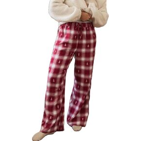 Women Drawstring Striped Pants High Waist Wide Leg Lounge Pants Casual Relaxed Fit Pajama Bottoms Y2k Streetwear