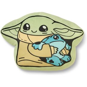 Northwest Star Wars-The Mandalorian Cloud Throw Pillow, 15", Frog Friends