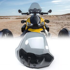 زجاج أمامي قابل للتعديل لـ Can-Am Ryker جميع الموديلات، زجاج أمامي داكن ملون بفتحات تهوية أمامية منحرف الرياح لـ Can Am Ryker 600 900 Sport & Rally Edition (استبدال #219401032) in Kuwait