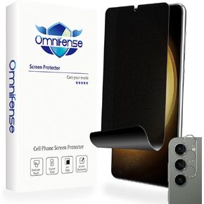 Galaxy S23 Ultra Screen Protector Matte Privacy Soft Film [2 Pack] and Tempered Glass Camera Lens Protector [1 Pack], [Support Fingerprint Unlock] Matte Finish Surface Anti Glare 2 Way Anti in Saudi Arabia