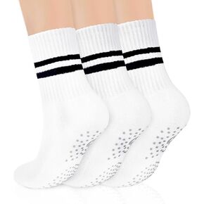 ULEEMARK Womens Pilates Non slip Yoga Socks Dance Gym Exercise Ankle Socks