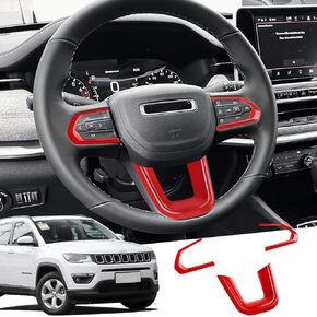 Auovo Steering Wheel Cover for 2021 2022 2023 2024 Compass Accessories Steering Wheel Frame ABS Interior Decoration Trim