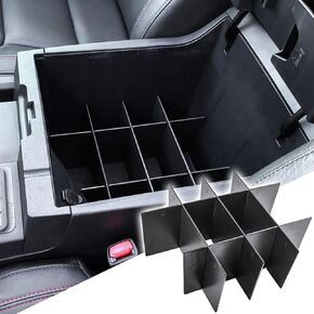 Center Console Organizer Dividers Compatible with Toyota Tundra 2014 2015 2016 2017 2018 2019 2020 2021 Accessories, Insert Compartment Tray Glove Armrest Storage Box