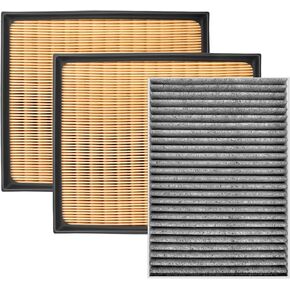 Engine and Cabin Air Filter Kit Compatible with Toyota Tundra 2022-2024/Sequoia 2023-2025 Replaces 17801-F4010 CA12963 87139-0C010 WA11653