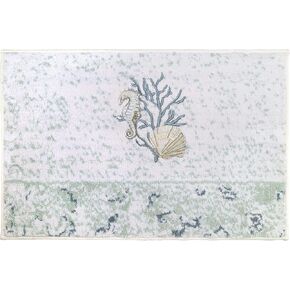 Avanti Linens - Bath Mat, Cotton Bathroom Rug, Sea Inspired Home Decor (Coastal Terrazo Collection, 20" x 30")