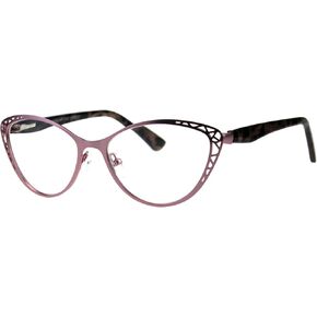 PASTL Womens Reading Glasses Magnified Readers Cateye Frame Spring Hinge