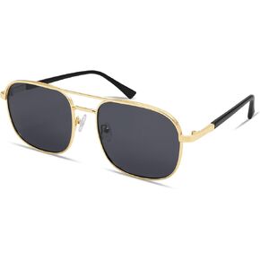 Retro Trendy Aviator Polarized Sunglasses Men Women Vintage 70s Square Stylish UV400 Frame AP3663