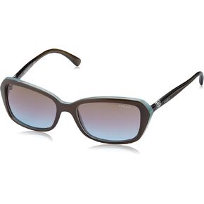Vogue VO2964SB Sunglasses 232248-55 - Mud Green/Opal Azure Frame, Azure VO2964SB-232248-55