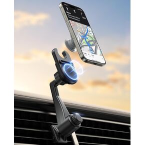 Universal Socket Dashboard Car Mount Works with PopSockets, Magnetic Socket Phone Holders for Dashboard Windshield, Hands Free Car Phone Mount Fits All Phones with Pop Grip Holder- Dark Black