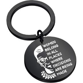 SEIRAA Lawyer Gift Feminist Jewelry Lawyer Appreciation Keychain Female Lawyer Jewelry Graduation Gift For Law School Student (black lawyer keychain)