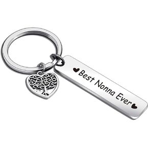 Nothers ASANHAO Best Nonna Ever Gift Grammy Keychain Nonna Gift Grandma Jewelry Nonna Keychain Grammy Jewelry Best Nonna Ever Jewelry Grandmother Jewelry (Best Nonna Ever Keychain)