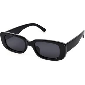Polarized Rectangle Sunglasses for Women Men Trendy Retro 90s Sunglasses Narrow Square Y2k Sunglasses