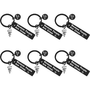 6 Pcs Veterinarian Gifts Vet Tech Keychain Veterinary Technician Gifts Veterinarian Appreciation Gifts Veterinarian Graduation Gift Vet Student Gift Veterinary Nurse Assistant Gift Vet Tech Week Gift