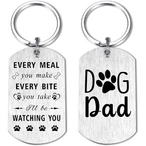 EE&YU Dog Dad Keychain Gifts - Dog Dad Birthday Gifts, Funny Dog Dad Gifts for Men, Dog Lover Dad Valentines Day Present