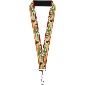 Buckle-Down Lanyard-1.0"-Chicago Style Hot Dog Vivid