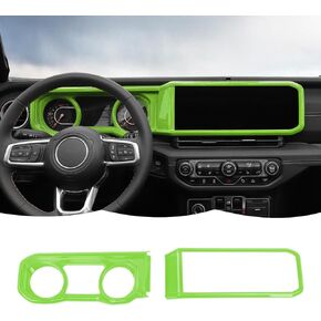 RT-TCZ Dashboard Cover Navigation GPS Trim Cover Decoration Interior Accessories Compatible with Jeep Wrangler JL JLU & Gladiator JT 2024+,Silver