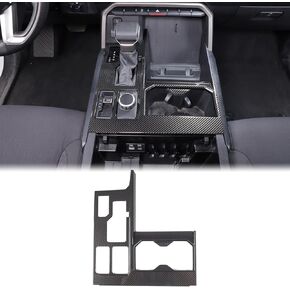 Aunginsy Car Central Control Gear Shift Panel Cover Cup Holder Trim Fit Toyot@a Tundra/Sequoia 2022-2025 Car Gear Shifter Console Anti-Scratch Panel Frame Decorative Sticker Protection ABS Accessories