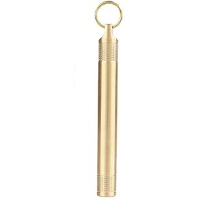 Pill Box Brass Pill Bottle Holder Cigarette Toothpick Container Pocket Toothpick Medicine Holder Case for Outdoor Use