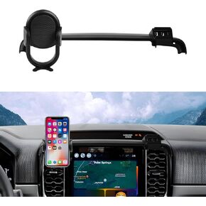 Autorder Phone Holder Mount for Ford F-150 Lightning 2022 2023 2024 Accessories Center Console Dashboard Organizer with Phone Stand with Anti-Slip Mat