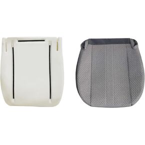 SecosAutoparts Driver Side Bottom Replacement Cloth Seat Cover Gray & Foam Cushion Compatible with Chevy Express GMC Savana 2003 2004 2005 2006 2007 2008 2009 2010 2011 2012 2013 2014