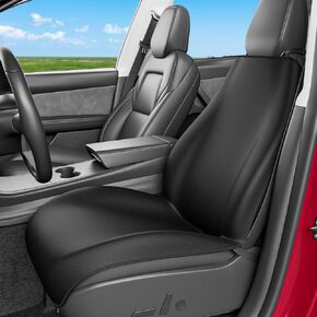 PTYYDS Front Car Seat Covers Compatible with Universal SUV Pickup Car Neoprene Seat Protectors Black Seat Covers Replacement for Car Accessories (2Pcs)