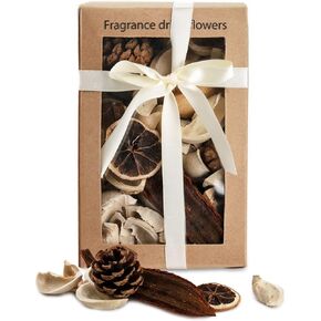 Kingrol Natural Potpourri Bag, Scented Dried Flowers for Home Fragrance Decor, Potpourri Bowl & Vase Filler, 9.7 oz, White