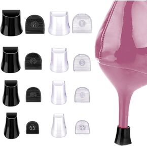 High Heel Protectors, 8 Pairs Heel Protective Heel Caps 4 Sizes Heel Repair Caps Covers Replacement Heel Stoppers Anti-Slip Heel Cover for Wedding Outdoor Events