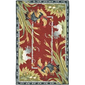 SAFAVIEH Chelsea Collection Accent Rug - 2'6" x 4', Burgundy, Hand-Hooked French Country Wool, Ideal for High Traffic Areas in Entryway, Living Room, Bedroom (HK56C)