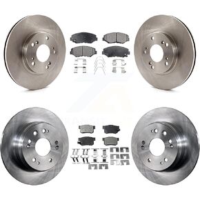 Transit Auto Front Rear Disc Brake Rotors And Semi-Metallic Pads Kit Replacement For 2002-2004 Honda CR-V K8F-101120