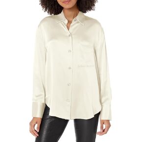 Vince Women's Relaxed Long Sleeve Chest Pkt Blouse
