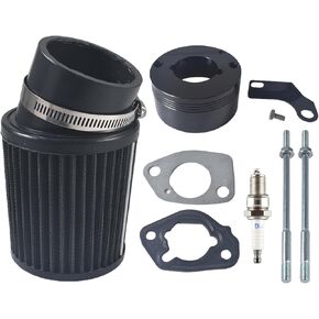 62mm Air filter Adapter Spark Plug Kit For Predator 301 420 389cc 13HP 15HP For honda GX340 GX390 11Hp 13Hp Engine Mini Bike Go Kart Golf Cart Lawnmower Water Pump Pressure Washer Generator OHV Engine