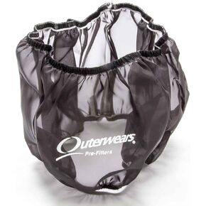 غلاف فلتر الهواء من Outerwears، فلتر مسبق، 14 بوصة OD، 5 بوصة طويل القامة، بوليستر، أسود، كل قطعة