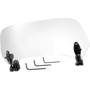 37cm Motorcycle Windshield Motorcycle Wind Deflector Clear Lens Adjustable Clip Windshield Extension Universal Fit for Most Motorcycle Scooter Replacement