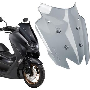 Motorcycle Front Windshield Upgraded Wind Screen Compatible with Yamaha NMAX 155 N-MAX 155 2020 2021 2022 2023 2024 Motorcycle Wind Deflectors (Black)