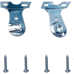 2pcs Roller Window Shade Outside Mount Brackets with Screws, Curtain Rod Holder, Zinc