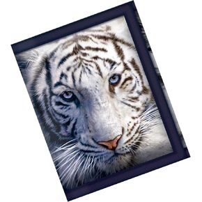 3D LiveLife Wallets - White Tiger Repose from Deluxebase. Lenticular 3D Big Cat Wallet. Cash, coin and card holder with artwork licensed from renowned artist David Penfound