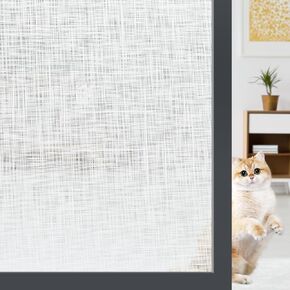 Add-Heres Frosted Window Privacy Film, No Glue Static Window Clings, Decorative Window Tinting Film for Home Bathroom Office, UV Blocking White Window Self-Adhesive Vinyl-35.4 x 78.7 inches