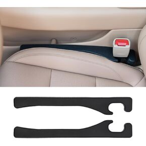 Car Seat Gap Filler 2 Pack, Universal Gap Filler for Car Between Seat and Console, Relleno para Huecos en Asientos de Coche Prevent Items from Falling Between(Cellphone Wallet Keys...)(Black)