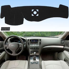 Dashboard Cover Flannel Dash Mat Custom Compatible with 2008-2015 Infiniti G25, G35, G37, Q40, Q60, Anti-Glare, Anti-Reflection, No Peculiar Smell