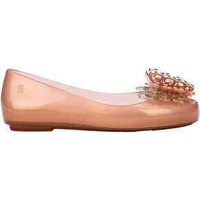 mini melissa Sweet Love Fly Jelly Flats for Girls- Girl's Ballet Flats w/Butterfly Design, Ballerina Flats, Kids Jelly Shoes