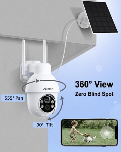 2K Security Camera Outdoor-Solar Security Cameras Wireless Outdoor with 360° View, Smart Siren, Spotlights, 3MP Color Night Vision, AI Human Detection, 2-Way Talk, Compatible with Alexa, Q3 in Saudi Arabia